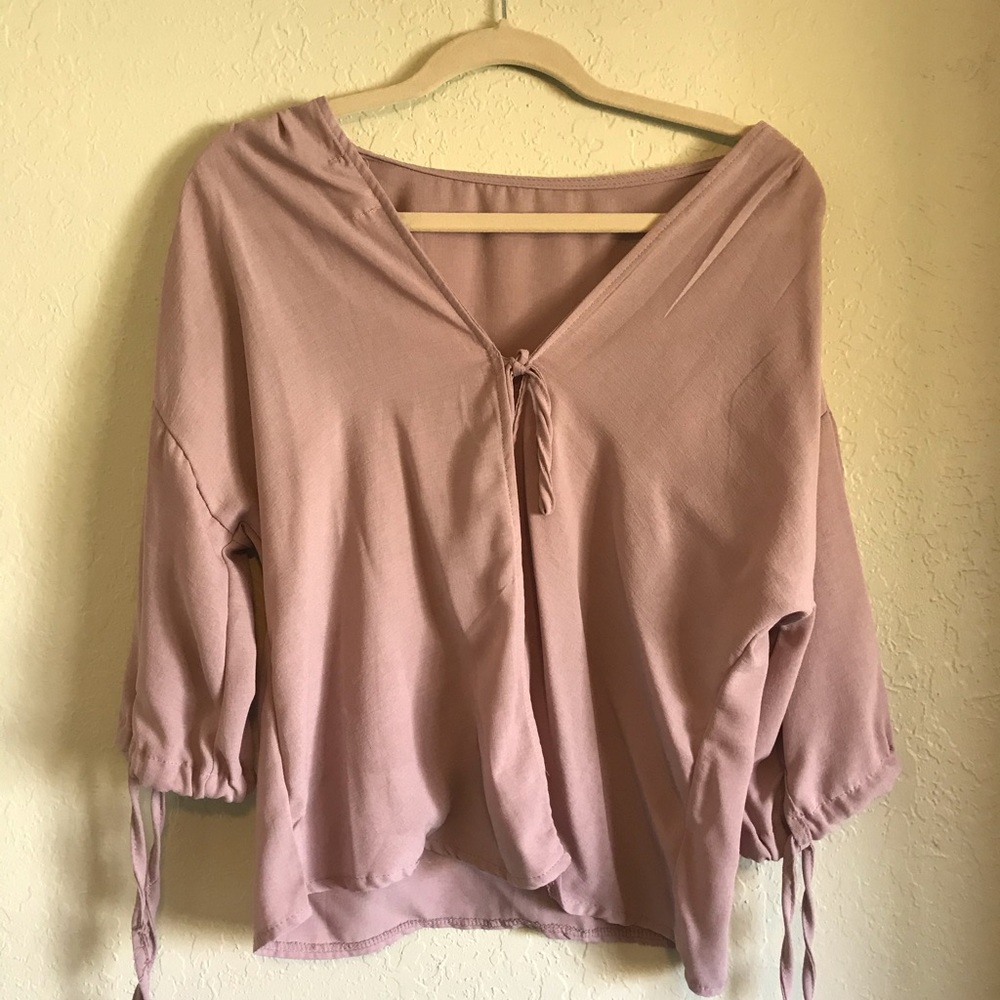 Taupe beige blouse